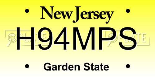 H94MPS New Jersey License Plate