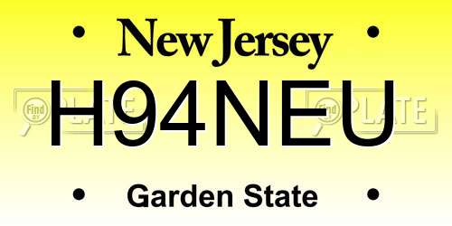 H94NEU New Jersey License Plate