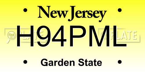 H94PML New Jersey License Plate