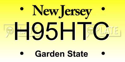 H95HTC New Jersey License Plate