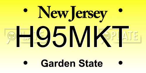 H95MKT New Jersey License Plate