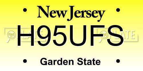 H95UFS New Jersey License Plate
