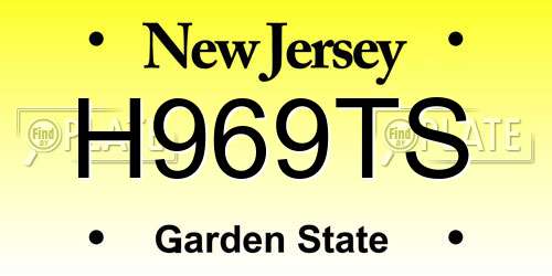 H969TS New Jersey License Plate