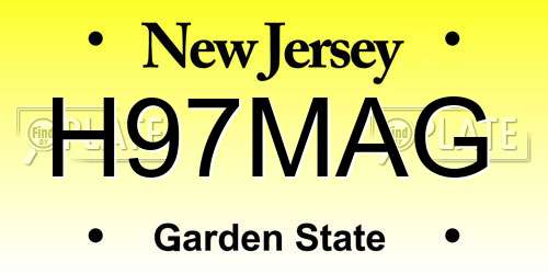 H97MAG New Jersey License Plate