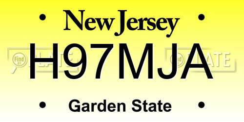 H97MJA New Jersey License Plate