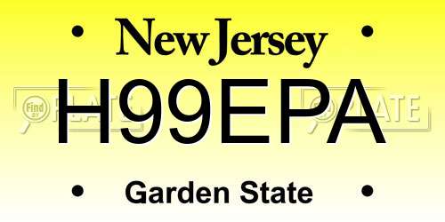 H99EPA New Jersey License Plate