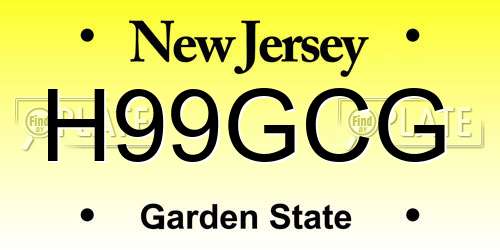 H99GCG New Jersey License Plate