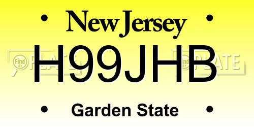 H99JHB New Jersey License Plate