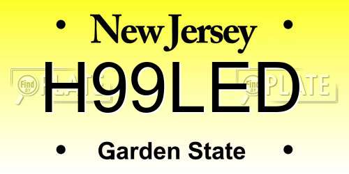 H99LED New Jersey License Plate