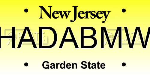 HADABMW New Jersey License Plate