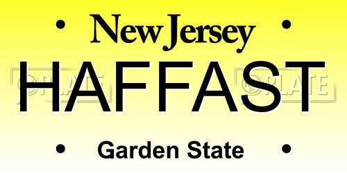 HAFFAST New Jersey License Plate