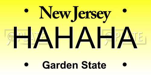 HAHAHA New Jersey License Plate