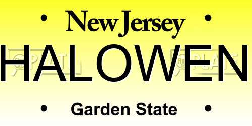 HALOWEN New Jersey License Plate