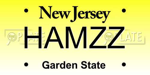 HAMZZ New Jersey License Plate