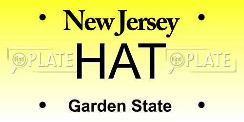 HAT New Jersey License Plate