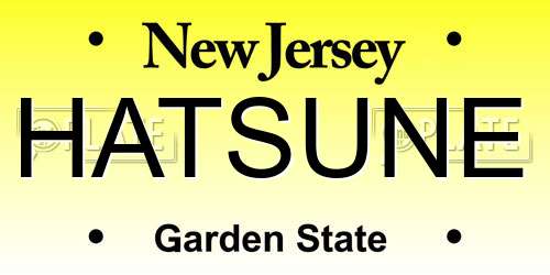 HATSUNE New Jersey License Plate