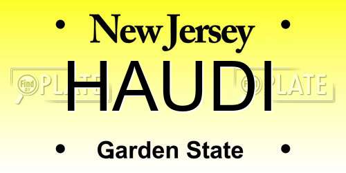 HAUDI New Jersey License Plate