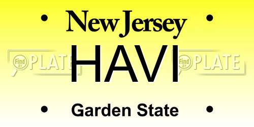 HAVI New Jersey License Plate