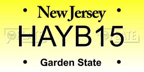HAYB15 New Jersey License Plate