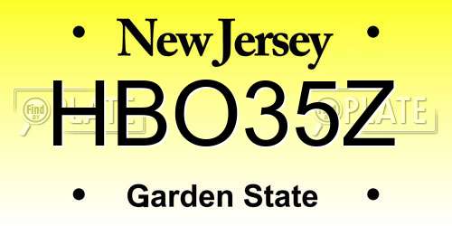 HBO35Z New Jersey License Plate