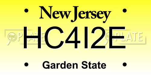 HC4I2E New Jersey License Plate