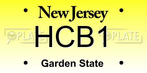 HCB1 New Jersey License Plate