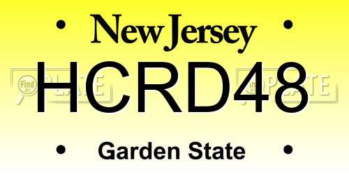 HCRD48 New Jersey License Plate