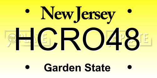 HCRO48 New Jersey License Plate