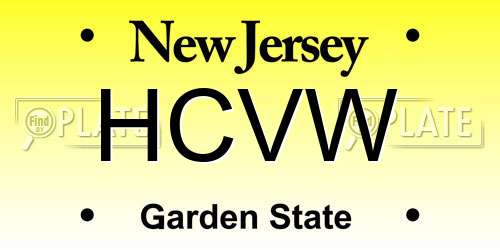 HCVW New Jersey License Plate