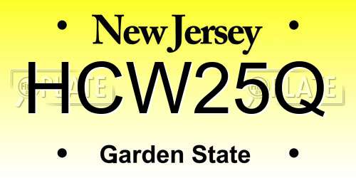HCW25Q New Jersey License Plate