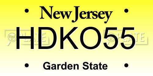 HDKO55 New Jersey License Plate