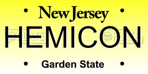 HEMICON New Jersey License Plate