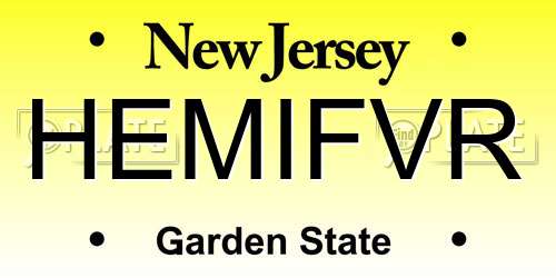 HEMIFVR New Jersey License Plate