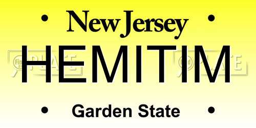 HEMITIM New Jersey License Plate