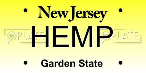 HEMP New Jersey License Plate