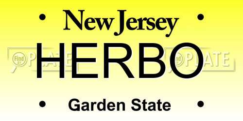 HERBO New Jersey License Plate