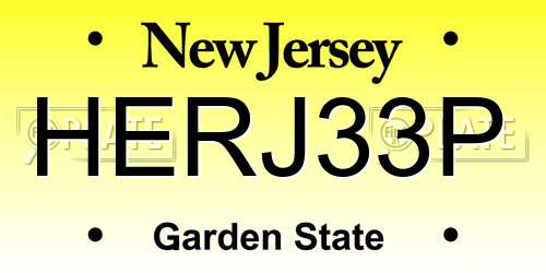HERJ33P New Jersey License Plate
