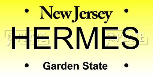 HERMES New Jersey License Plate