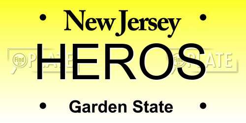 HEROS New Jersey License Plate