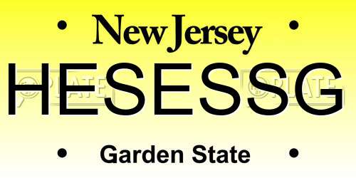 HESESSG New Jersey License Plate
