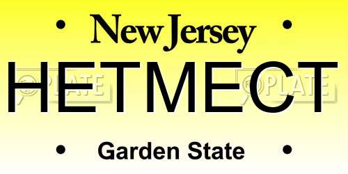 HETMECT New Jersey License Plate