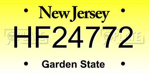 HF24772 New Jersey License Plate