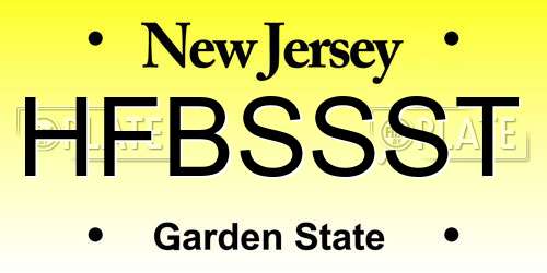 HFBSSST New Jersey License Plate