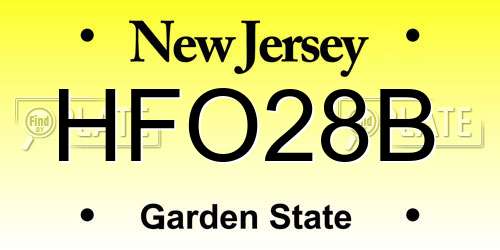 HFO28B New Jersey License Plate