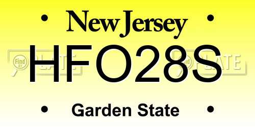 HFO28S New Jersey License Plate