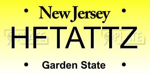 HFTATTZ New Jersey License Plate