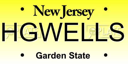 HGWELLS New Jersey License Plate