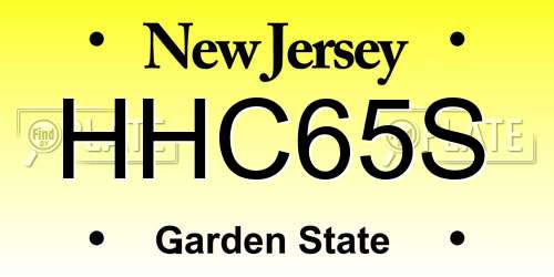 HHC65S New Jersey License Plate