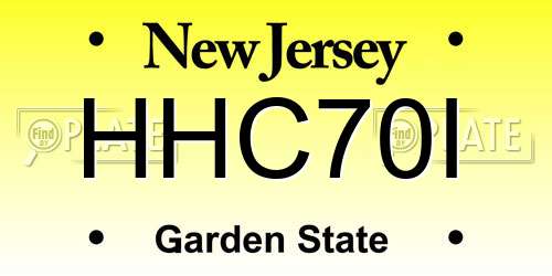 HHC70I New Jersey License Plate