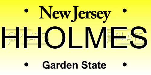 HHOLMES New Jersey License Plate